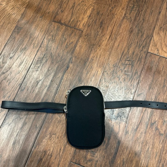 Prada Black Leather Belt Bag